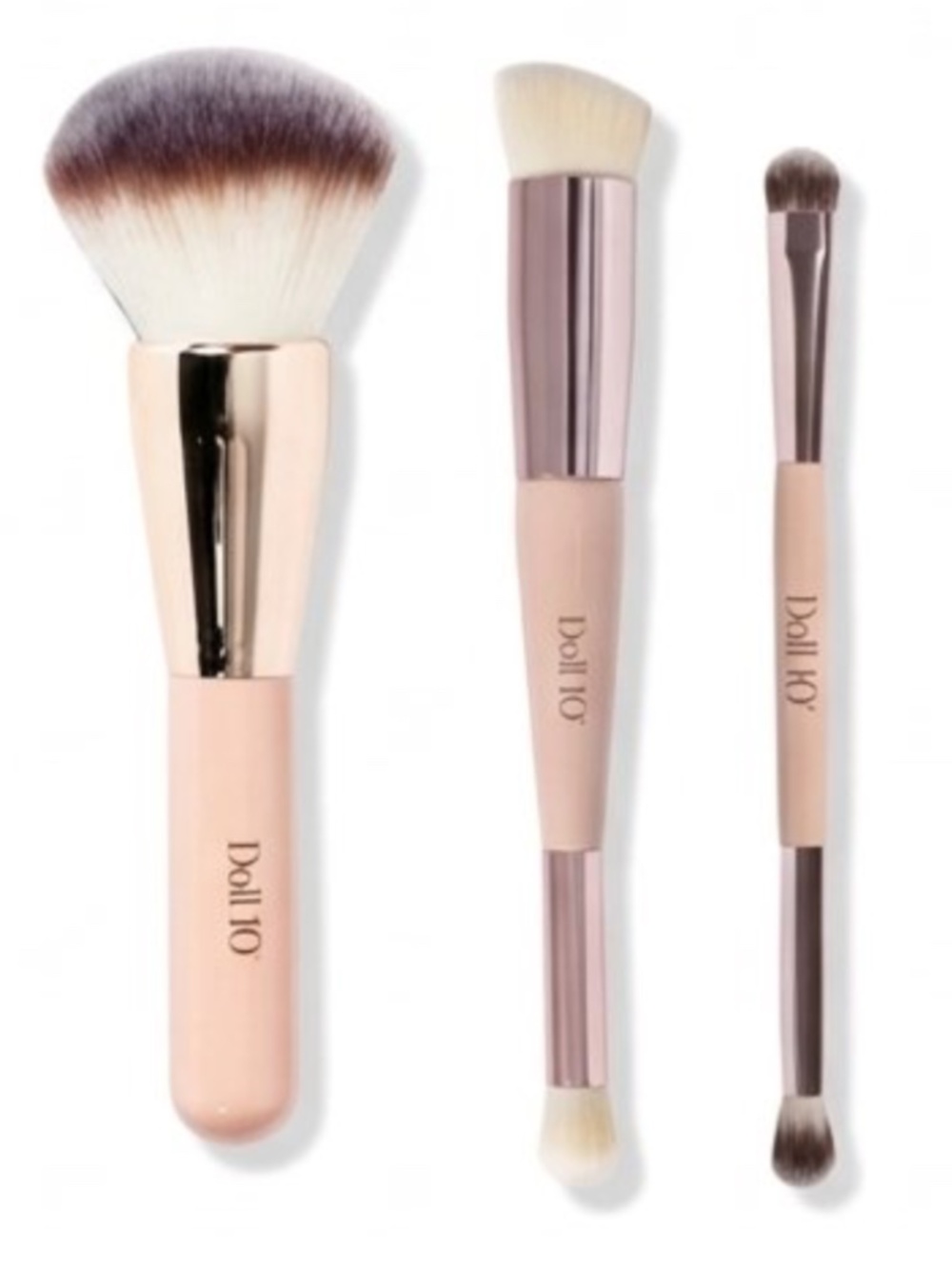 Doll 10 Professional makeup Brush Set - Powder, Shade & Blend, Foundation